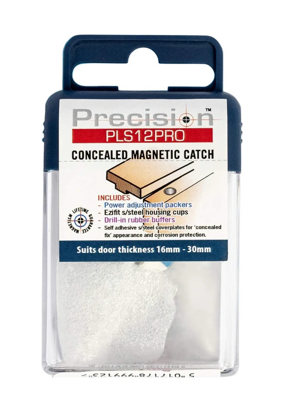 Precision PLS12PRO Concealed Magnetic Catch, Stainless Steel,12mm