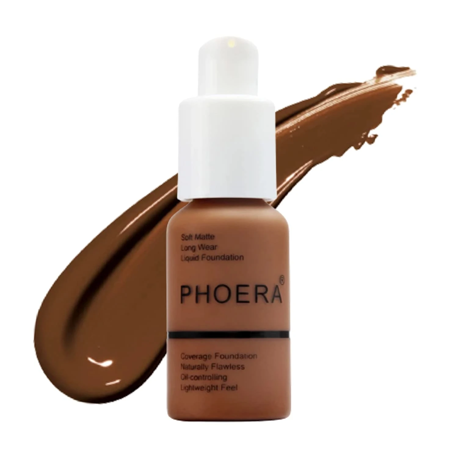 Glamza PHOERA Foundation Concealer Makeup Full Coverage Matte Brighten Long Lasting UK (110 TRUFFLE)