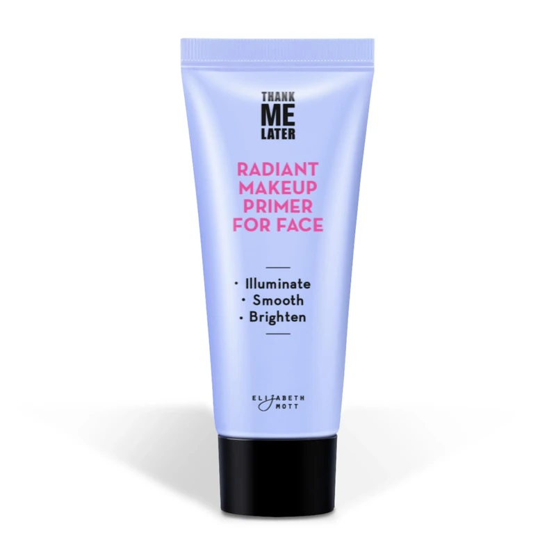 Elizabeth Mott Thank Me Later Illuminating Face Primer - Base Skin Color Correcting Primer for Poreless Makeup Application & Hydrating Tinted Glow - Cruelty-Free Long Lasting Power Grip Formula, 30g