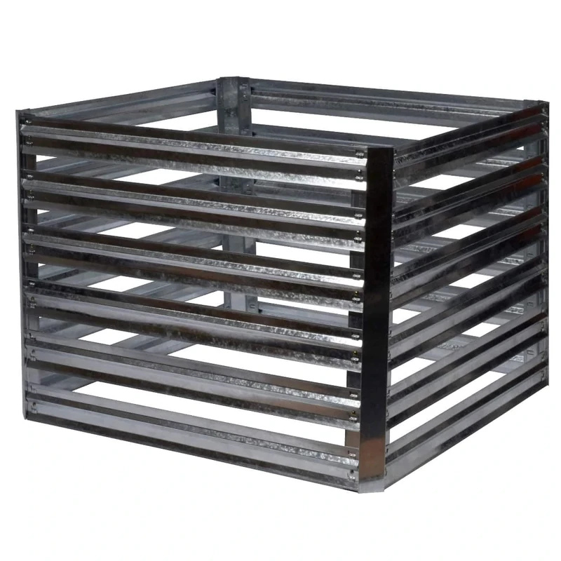 Muck Garden Kitchen Waste Compost Bin Galvanised Metal 93 x 93 x 70 cm