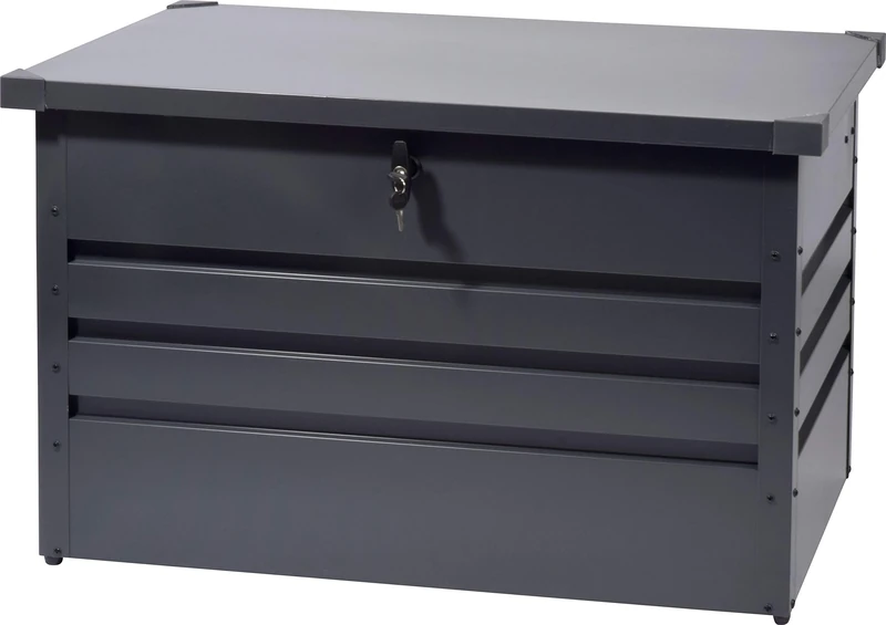 dobar® Valor 58601e Garden Chest 300 L - Metal Storage Box - Lockable Garden Box - Storage Box - Cushion Box - Chest for Storage/Storage - 100 x 61 x 62 cm - Anthracite