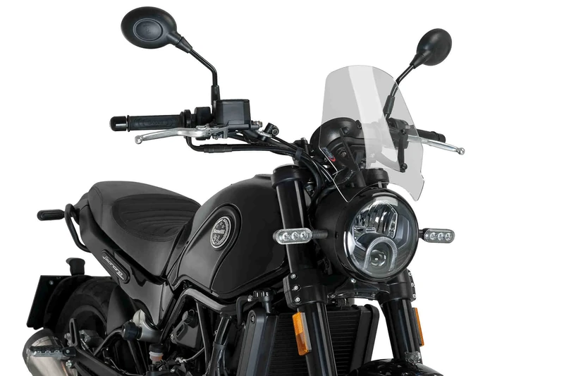 Puig Windshield Naked New Generation Sport 9747W for Benelli Leoncino 500 16'-19', Benelli Leoncino Trail 17'-19'