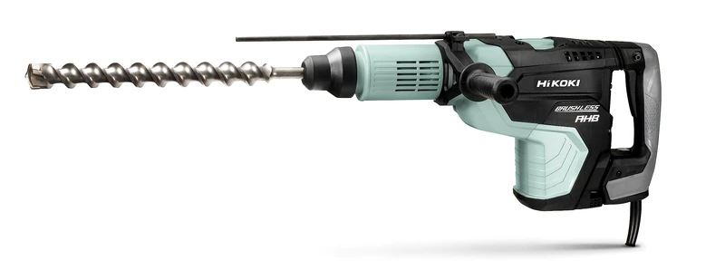 HIKOKI Bohr- & Meißelhammer DH52ME (240V, 1500W, Brushless, Schlagenergie 18,0 J, Volllastschlagzahl: 1000-2400 min-1, Bohren mit Kronen Ø: 160 mm, SDS-max, LVH, Zubehör, im Transportkoffer)