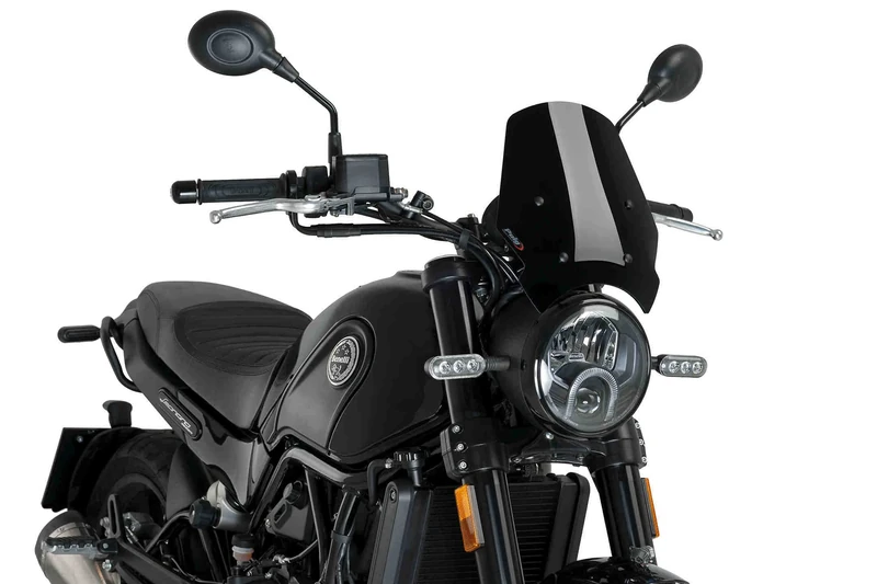 Puig Windshield Naked New Generation Sport 9747N for Benelli Leoncino 500 16'-19', Benelli Leoncino Trail 17'-19'