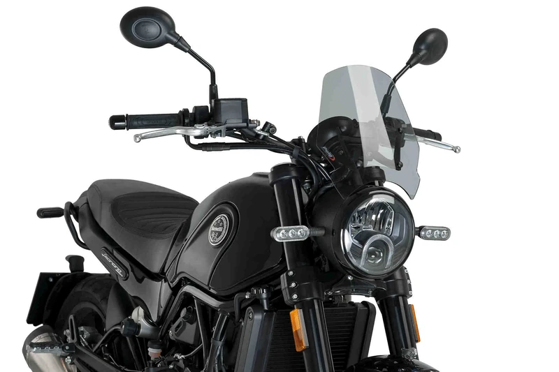 Puig Windshield Naked New Generation Sport 9747H for Benelli Leoncino 500 16'-19', Benelli Leoncino Trail 17'-19' - Image 1