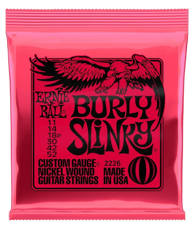 Ernie Ball Burly Slinky Nickelwound Electric Guitar Strings 11-52 Gauge