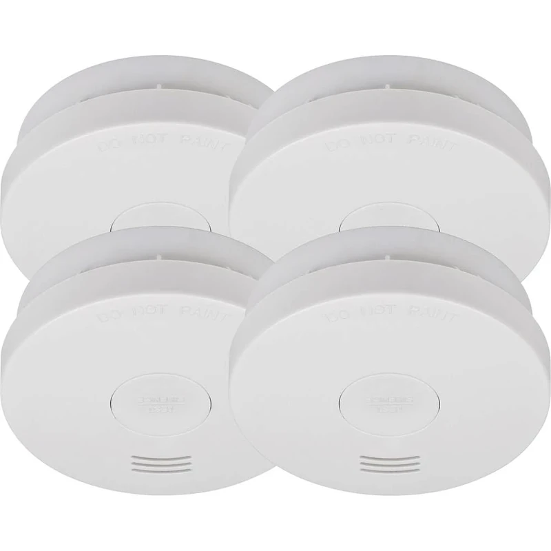 Brennenstuhl smoke detector SET, 4x RM L 3100 with integrated battery (tested and certified according to VdS DIN EN 14604) white