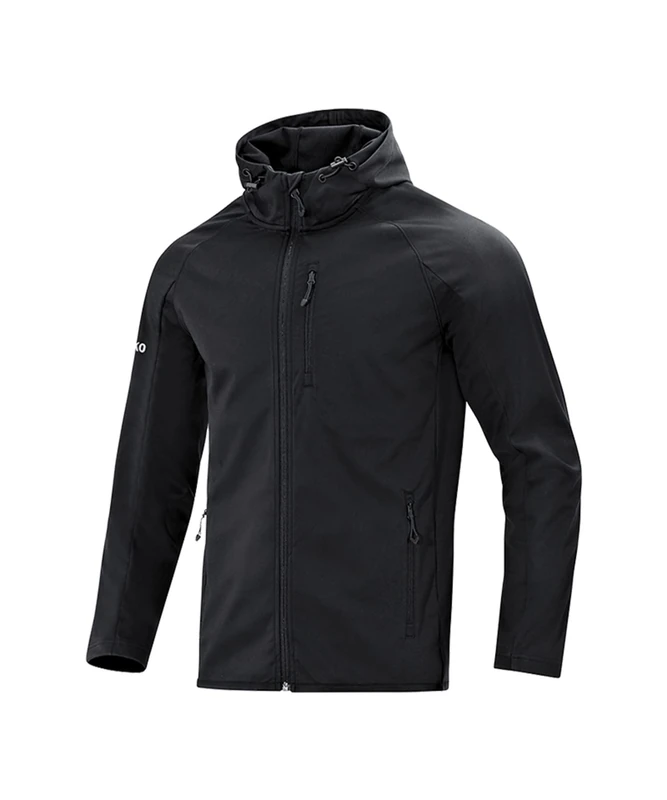 JAKO Men's softshell jacket light softshell jackets, mens, 7605, black, XL
