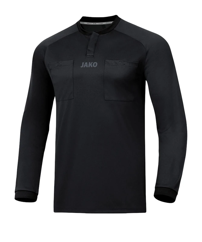 JAKO Men's Referee Jersey LA Football Jersey, Black, 3XL
