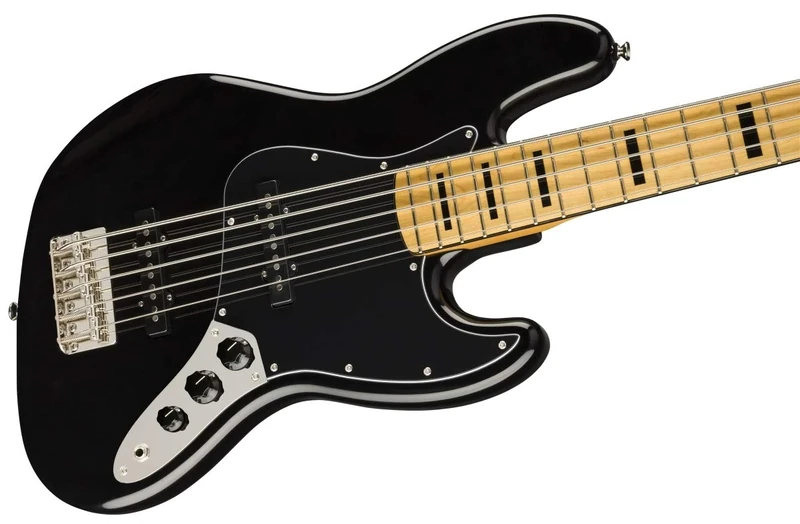 Squier by Fender Classic Vibe '70s Jazz Bass V, Bass Guitar, Maple Fingerboard, Black