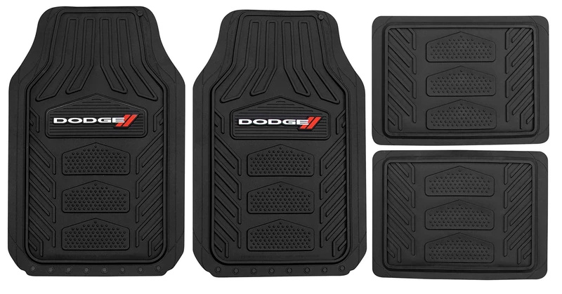 Plasticolor 001666R01 Weatherpro Black One Size Vehicle, Dodge// 4 Pc. Floor mat Set, 4 Pack - Image 1