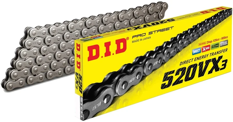 DID (520VX3-96) Steel 96 Link High Performance VX Series X-Ring Chain with Connecting Link