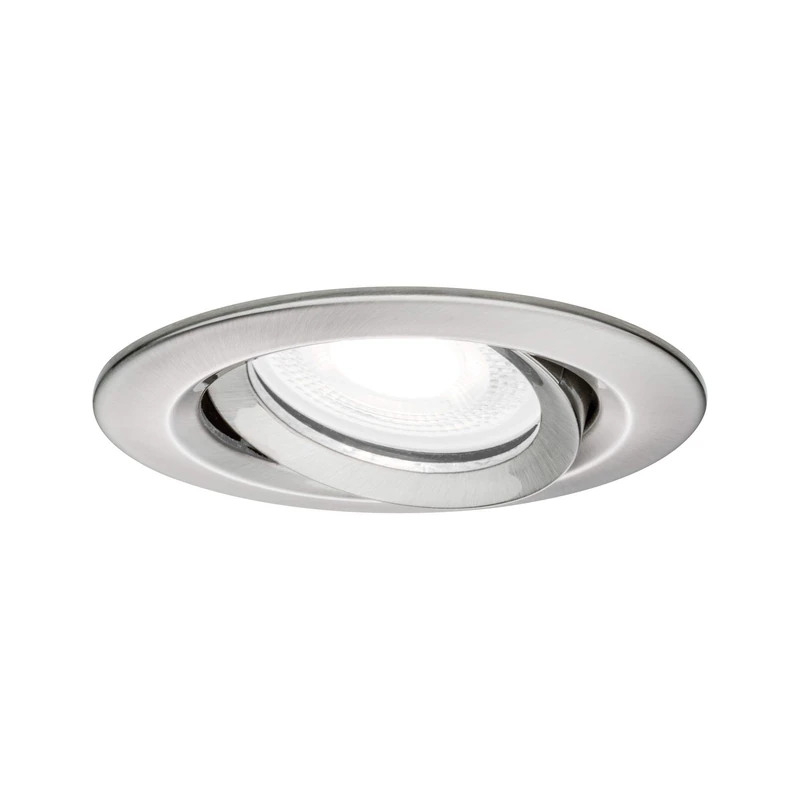 Paulmann LED Downlight Nova Plus Single Light Swivelling IP65 Round 93mm 30° GU10 6W 470lm 230V dimmable 4000K Brushed Iron 93671