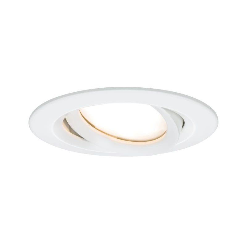 Paulmann 93681 Nova Plus LED recessed luminaire Round swivelling 1x6.8W IP65 dimmable recessed Spotlight White matt spot Aluminium recessed lamp 2700K