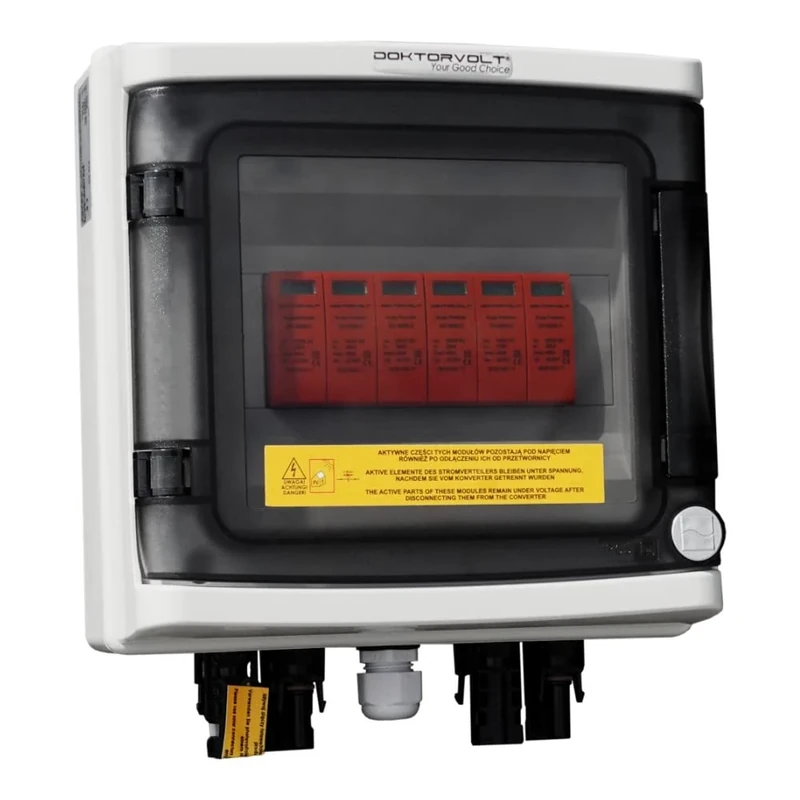 Doktorvolt 9474 Solar Connection Box Photovoltaic 1000 V DC 2-Strings Surge Protection Type 258