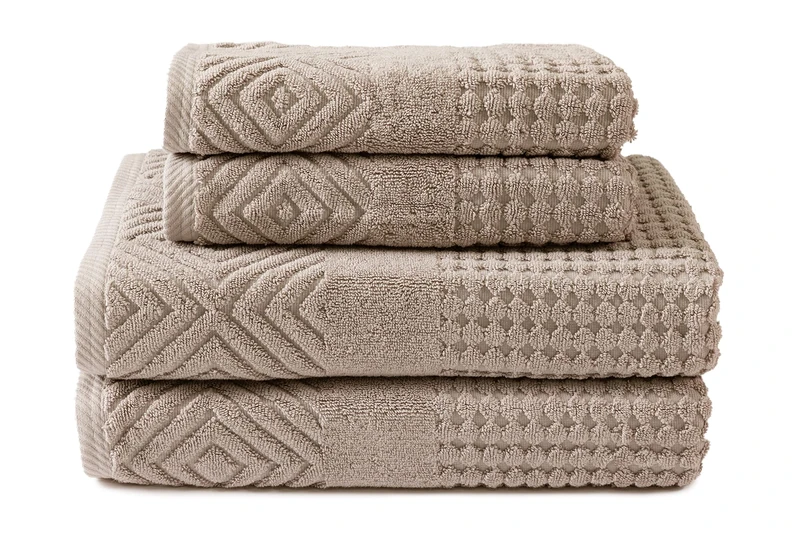 Texere Organic Cotton Bath Towels (Oxford Tan 4 PK, 4) for Dad
