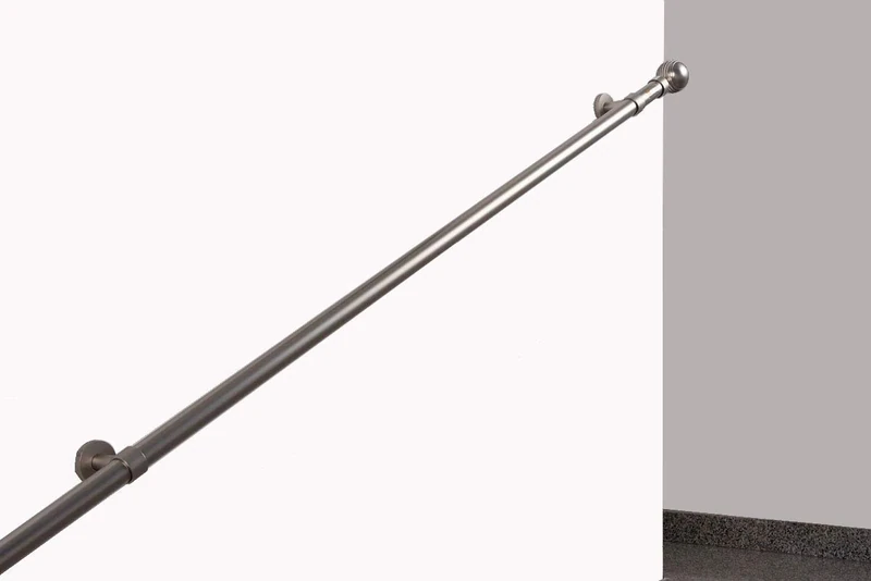 InCasa Handrails: Diameter 28 Millimetre, Length 600 Centimetre, Satin Steel Finish, Carrying Capacity 130 Kilogram-Complete, Stainless Steel, 0, 600 cm