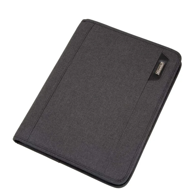 Alassio Olbia 30119 Nylon Conference Folder A4 36 x 28 x 5 cm with Tablet Compartment A4 Writing Pad Ring Binder Mechanism 6 Business Card Slots and 2 Pen Loops