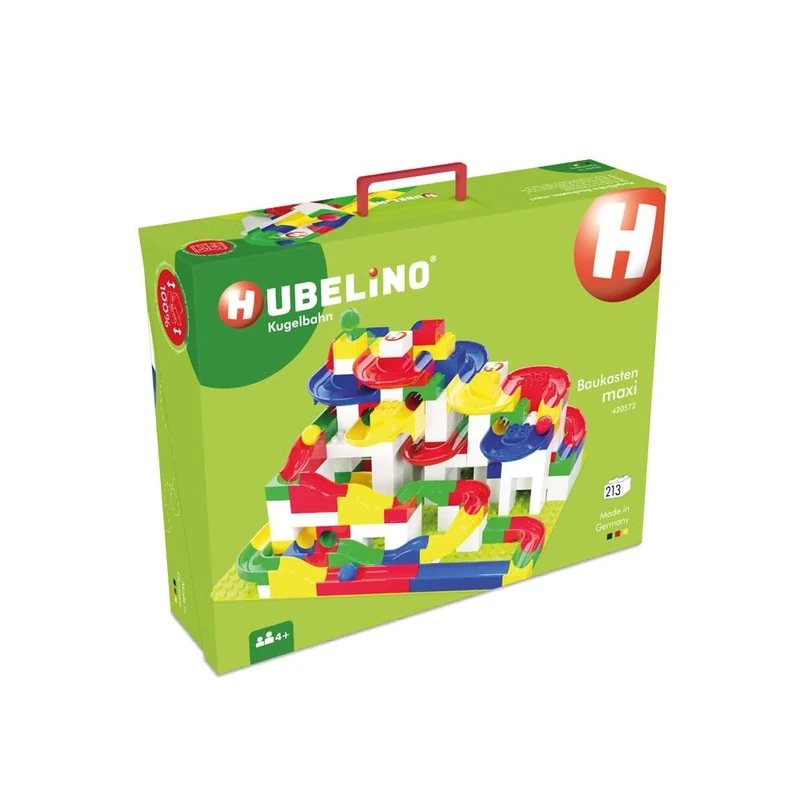 Hubelino 420572 Big Building box Marble run - Compatible with popular bulding block system, 213 pieces, for Ages 4 and Up (Made in Germany)