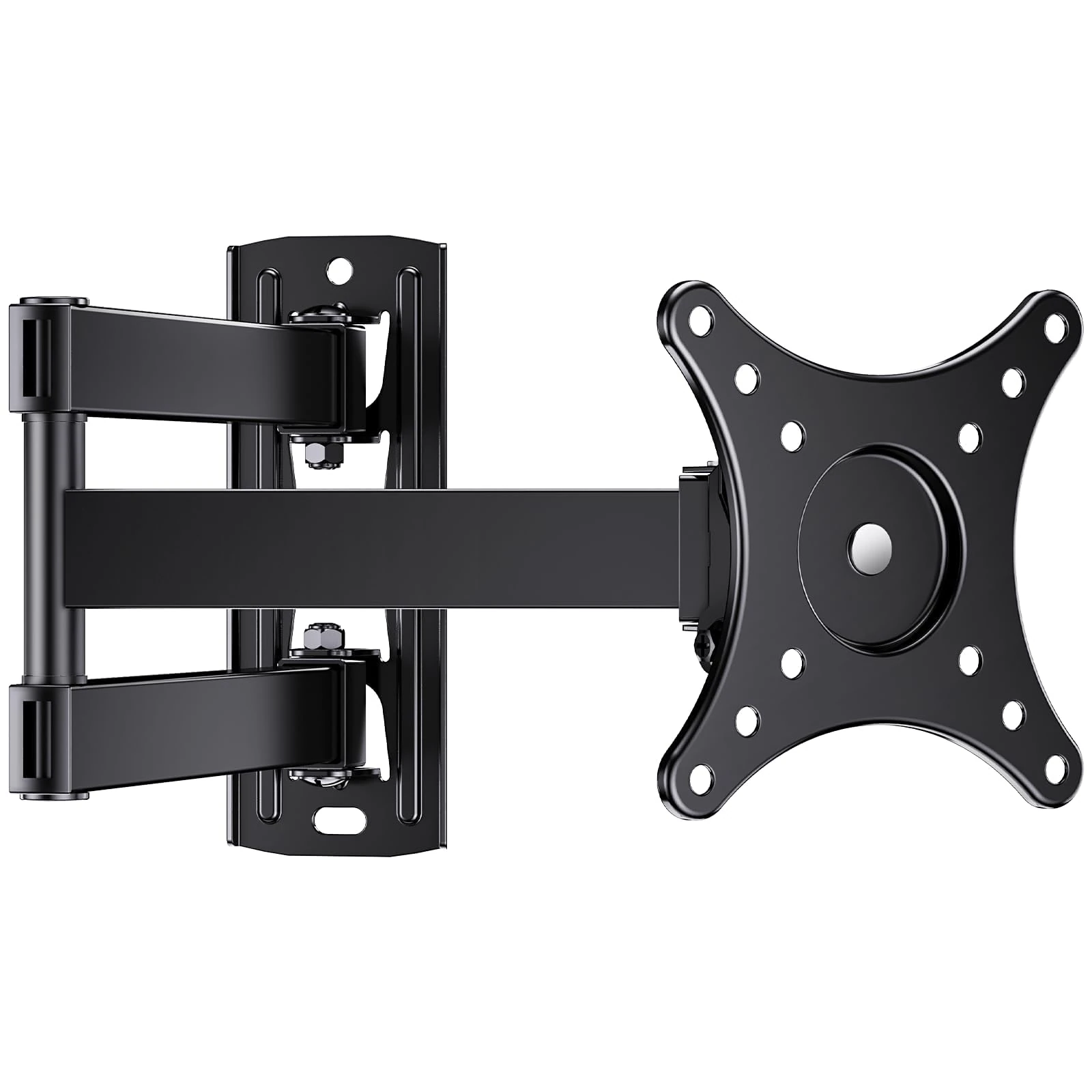Perlegear TV Wall Bracket for Most 10-32 inch TVs or Monitors up to 20kg, Full Motion TV Wall Mount Swivels, Tilts, Extends, Rotates, Fits VESA 50x50mm, 75x75mm and 100x100mm, PGXSF1-E