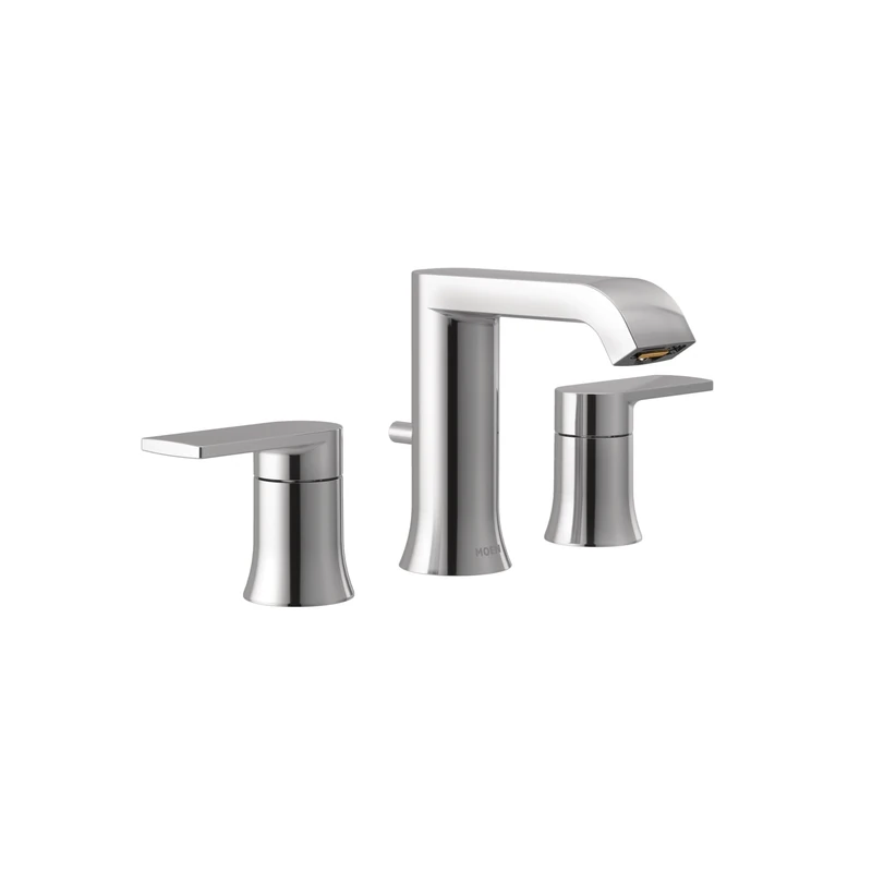 Moen T6708 Genta LX Two Handle Widespread Modern Bathroom Facuet Valve Required, Chrome