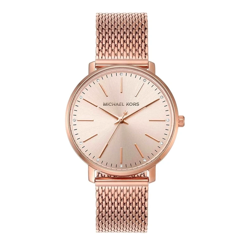 Michael Kors Pyper Quartz Watch with Rose Gold-Tone Mesh Stainless Steel Strap foe Womens MK4340