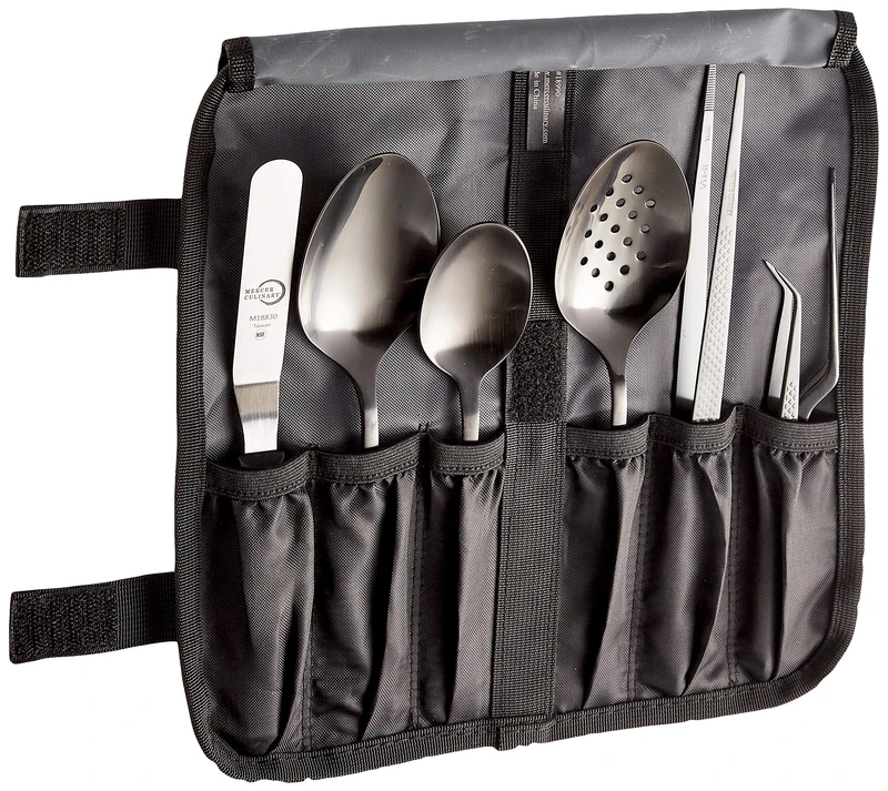 Mercer Culinary M35156BK Plating Set, 18/8 Stainless Steel, Black