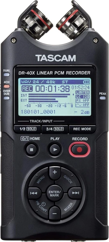 Tascam DR-40X 4-Slot Handheld Recorder with USB Interface
