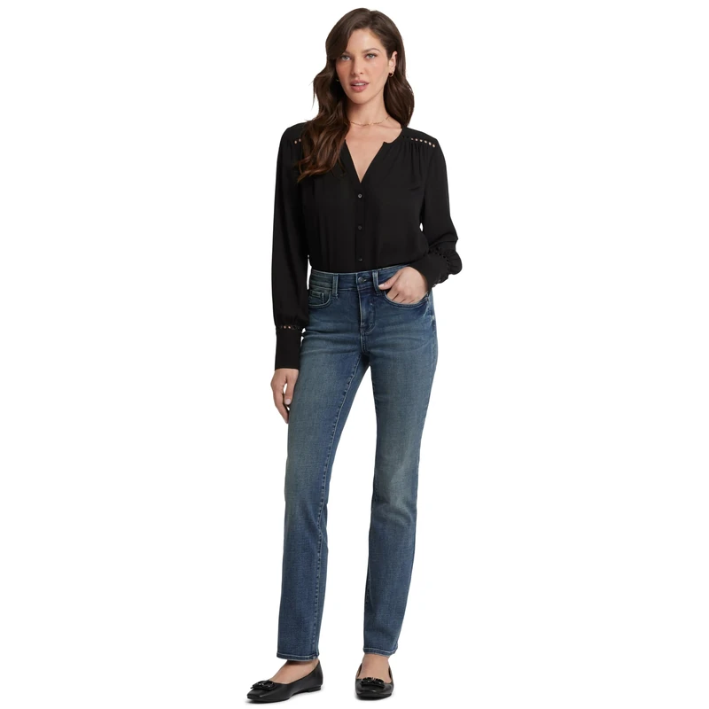 NYDJ Women's Marilyn Straight Denim Jeans, Lombard, 6