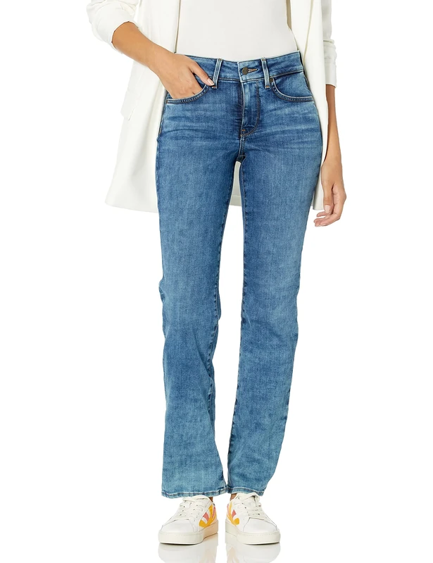NYDJ Women's Petite Size Marilyn Straight Leg Jeans, Presidio, 00P