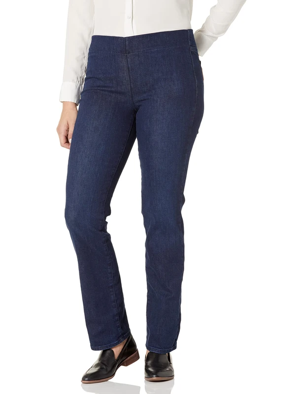 NYDJ Women's Pull ON Marilyn Straight Leg Jeans, Clean Denslowe, XXX-Small