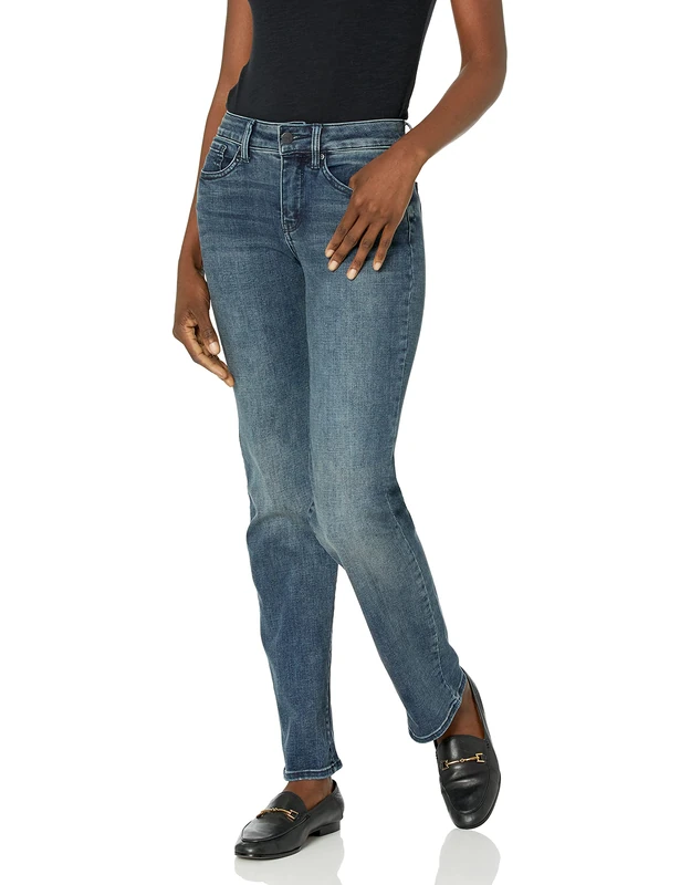 NYDJ Women's Marilyn Straight Leg Denim Jeans, Lombard, 34W