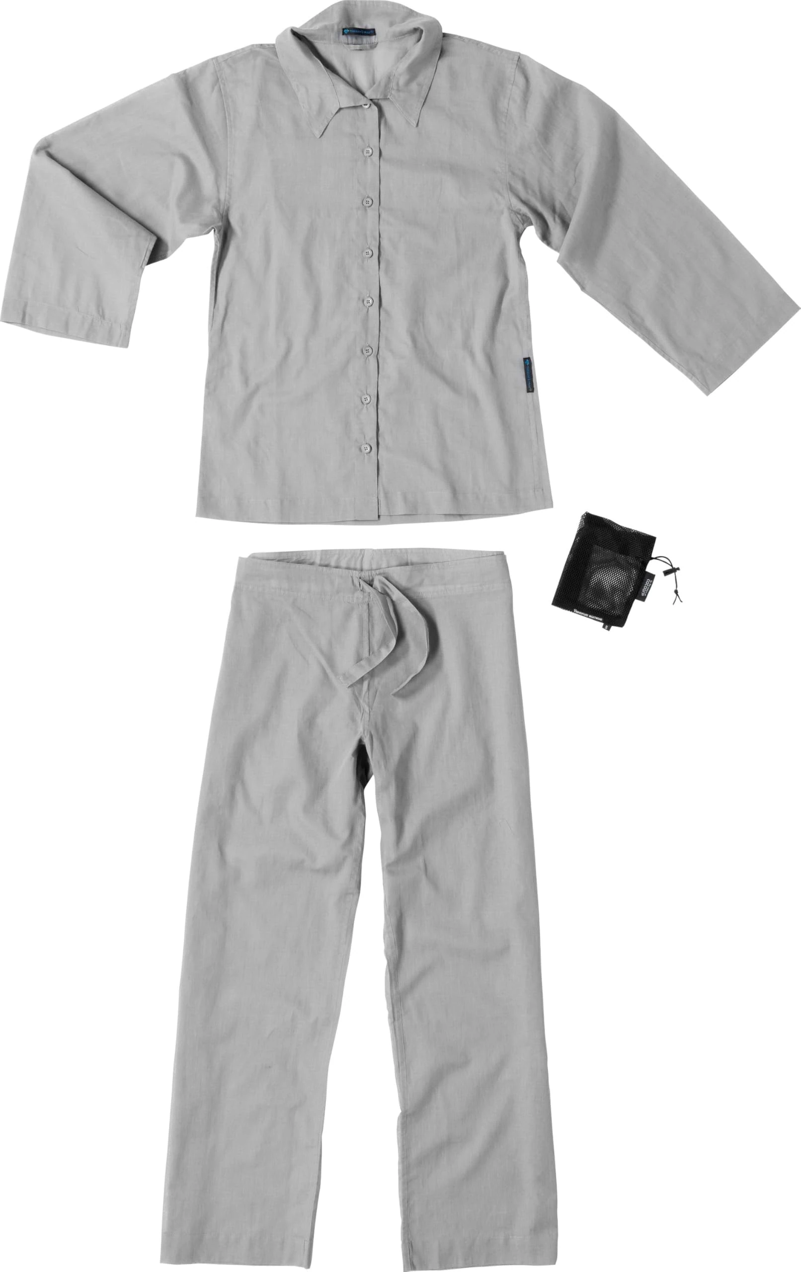 Traveler's Tree Insect Shield Travel Pyjamas Women safari grey Size M 2021 Sleepwear