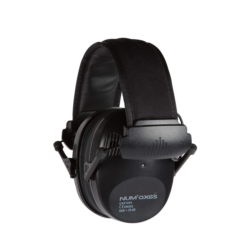 Num'Axes Acoustic Electronic Earmuffs Cas1034 Black 1 Unit 280g - Image 1