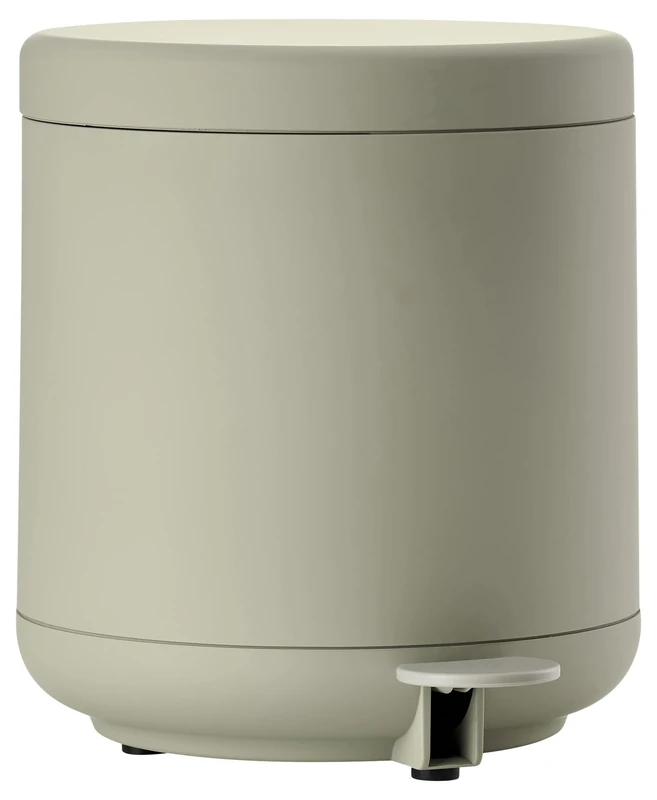 Zone Denmark Ume Bathroom Cosmetic Bin Pedal Bin with Lid for Bathroom with Removable Inner Bucket and Soft Close Diameter 19.5 cm Height 22 cm 4 Litres Eucalyptus