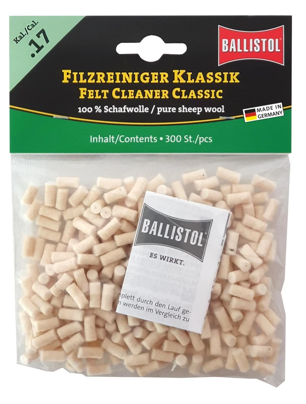 BALLISTOL 23189 Felt Cleaner Classic – Barrel Cleaner for Kal Rifle 17-300 Pieces