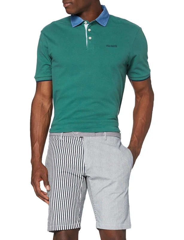 Hackett Men's Str Patchwork Short, Blue (Navy 595), W36