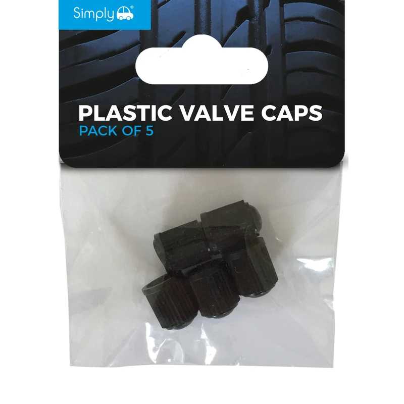 Simply VAL106 Pack of 5 - Plastic Valve Caps - Easy Installation