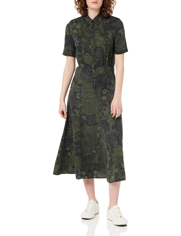 Desigual Women's Dress Ginebra Dress Green (BOABA 4068), 10 (Manufacturer Size: 38) - Image 1