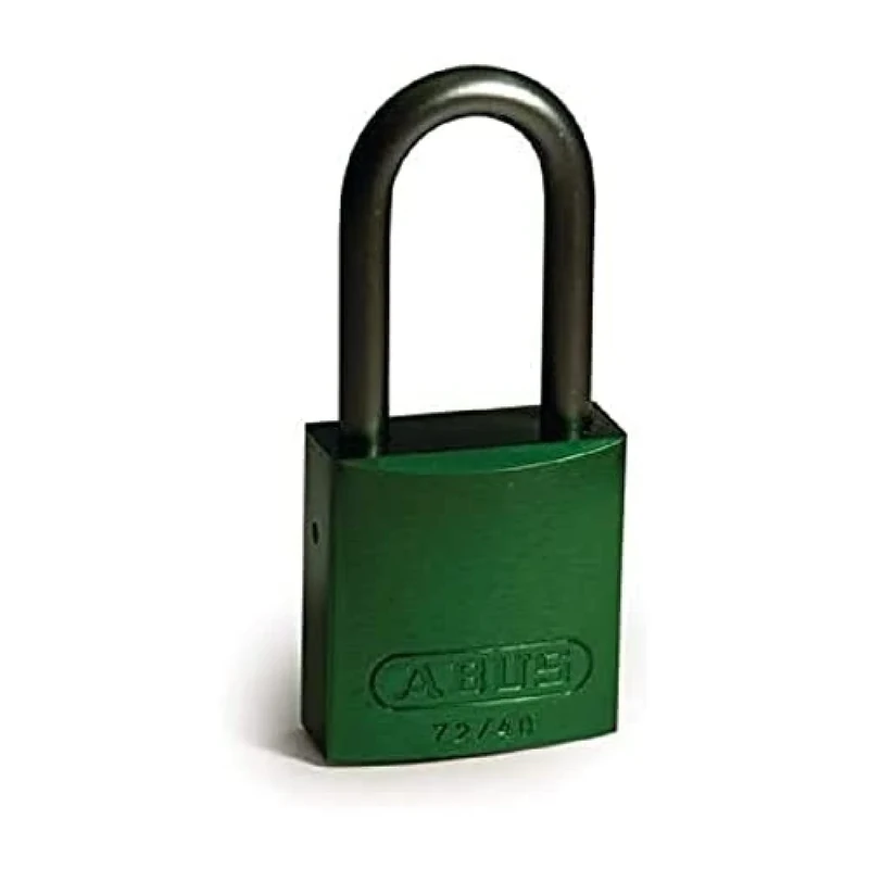 Aluminum Padlock with Aluminum Shackle, 40mm x 89mm x 19mm, Green