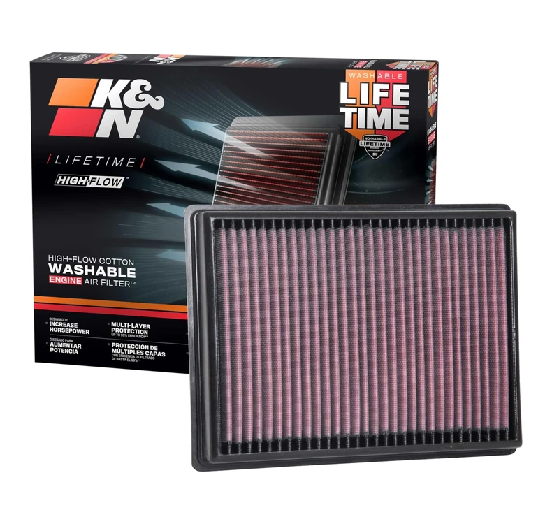 K&N 33-3131 Engine Air Filter: High Performance, Premium, Washable, Replacement Filter: Compatible with ,Red,2018-2020 FORD (Escape, Focus IV)