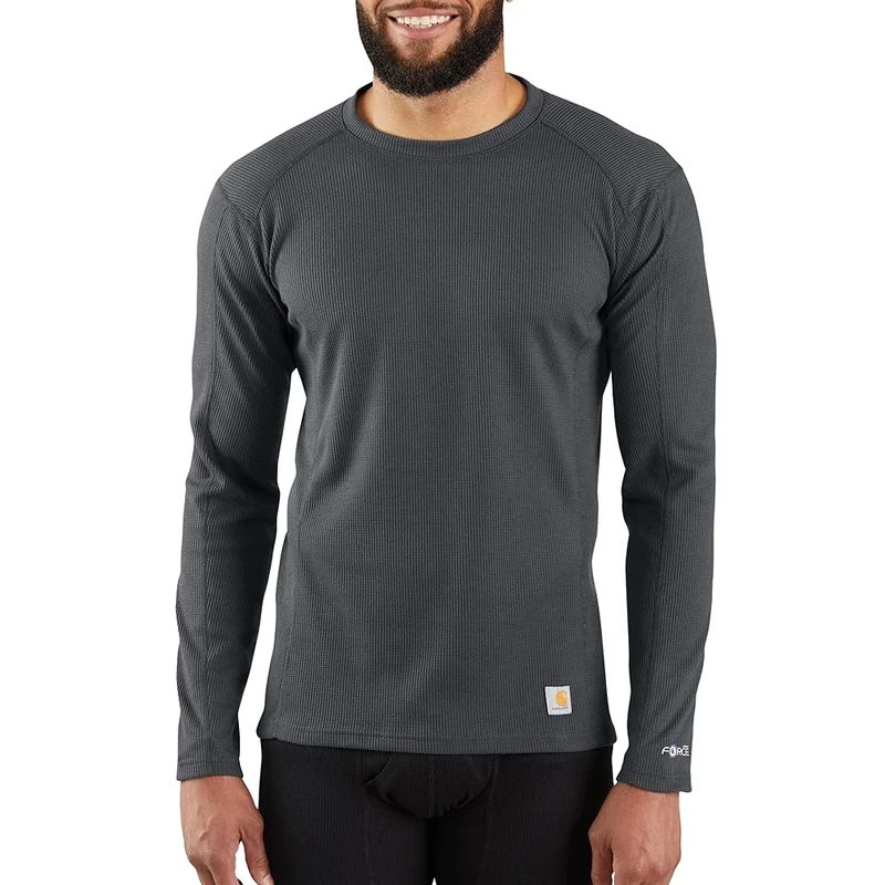 Carhartt Men's Base Force Midweight Classic Crew Layer Top, Shadow, XXL