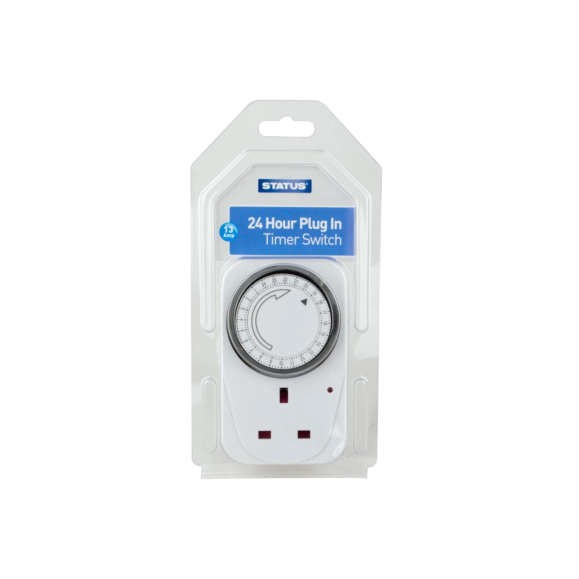 STATUS Timer Switch Standard | 24 Hour Segment Timer Light Switch | White UK Plug | S24HTX2