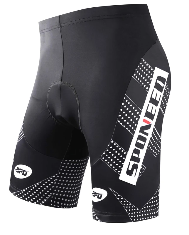 sponeed Mens Cycling Shorts Padded Bicycle Riding Pants Bike Biking Clothes Cycle Wear Tights Asia L=US Medium Multi-Black