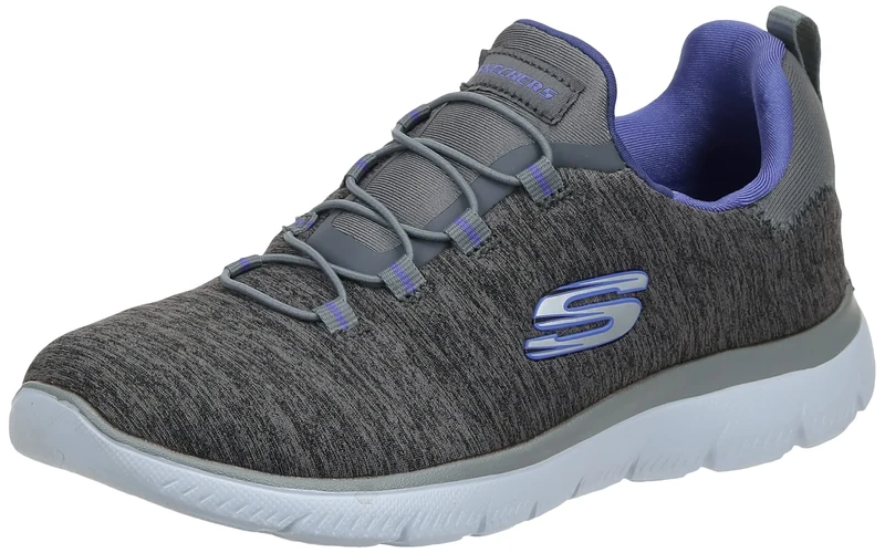 Skechers SUMMITS-QUICK GETAWAY, Women's SUMMITS-QUICK GETAWAY Trainers, Grey (Charcoal Mesh/Purple Trim Ccpr), 6 UK (39 EU)