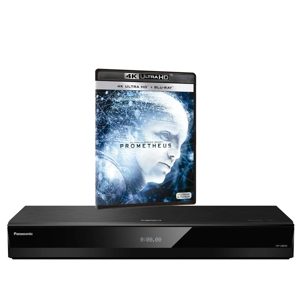 Panasonic DP-UB820 MULTIREGION for DVD Blu-ray Player Bundle with Prometheus Ultra HD 4K Blu-ray Disc