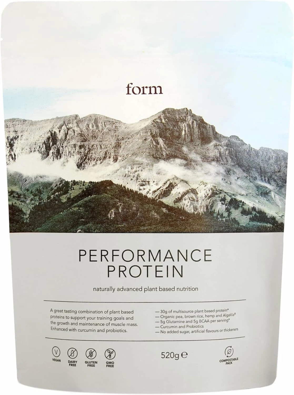 Form Performance Protein - Vegan Protein Powder - 30g Plant Based Protein per Serving, with BCAAs and Digestive Enzymes. Perfect Post Workout. Tastes Great with Just Water! - Tiramisu