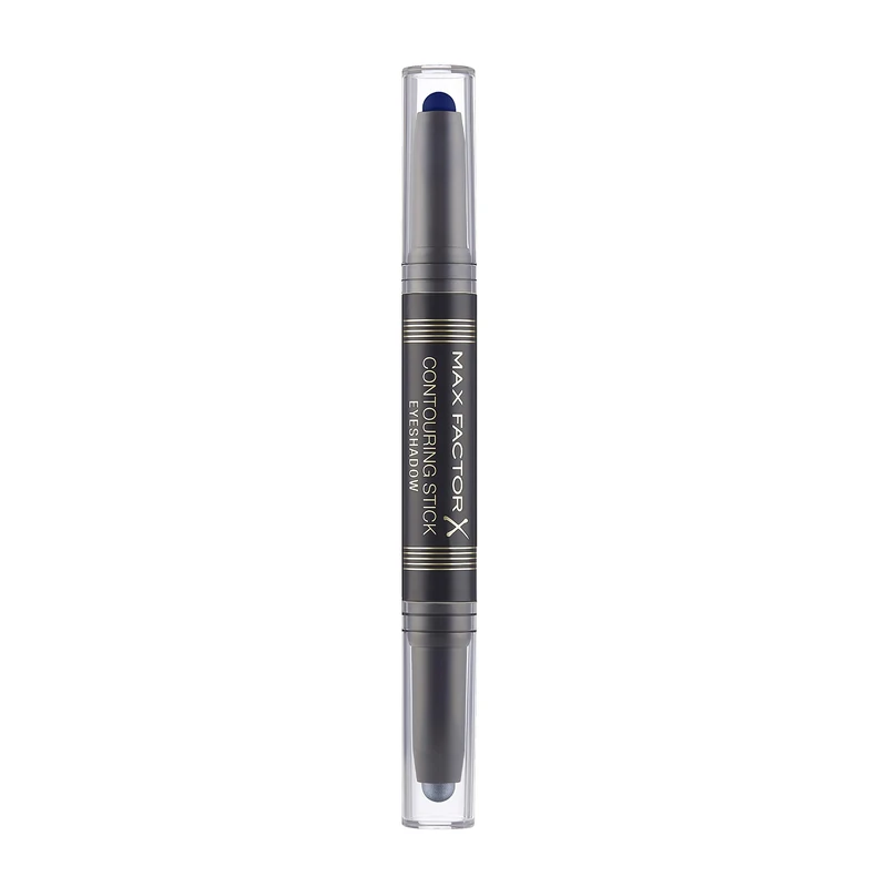 Max Factor Contouring Stick Eyeshadow Silver Storm & Midnight Blue - Eyeshadow Pencil with Two Cool Shades for a Successful Eye Look - With Creamy Consistence