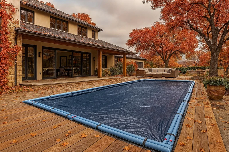 Winter Block Inground Pool Winter Cover, Fits 15’ x 24’ Rectangle, Solid Blue – Superior Strength & Durability, Treated for UV Protection, WC1524RE, 15' X 24'