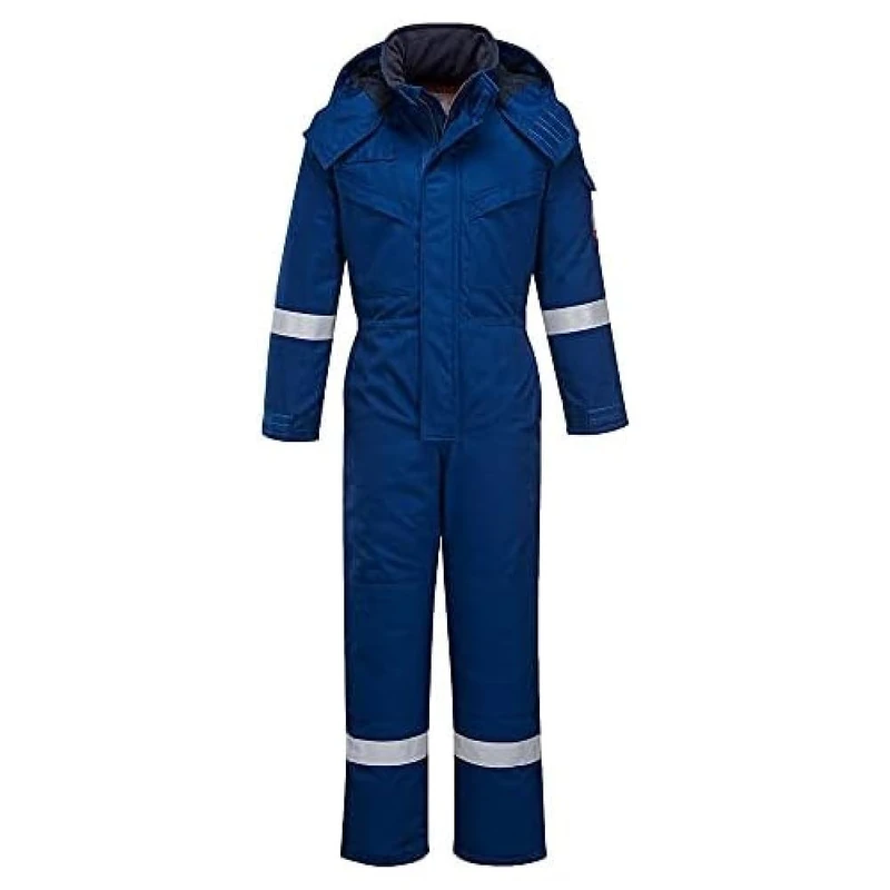 Portwest FR Anti-Static Winter Coverall, Size: M, Colour: Royal Blue, FR53RBRM - Image 1